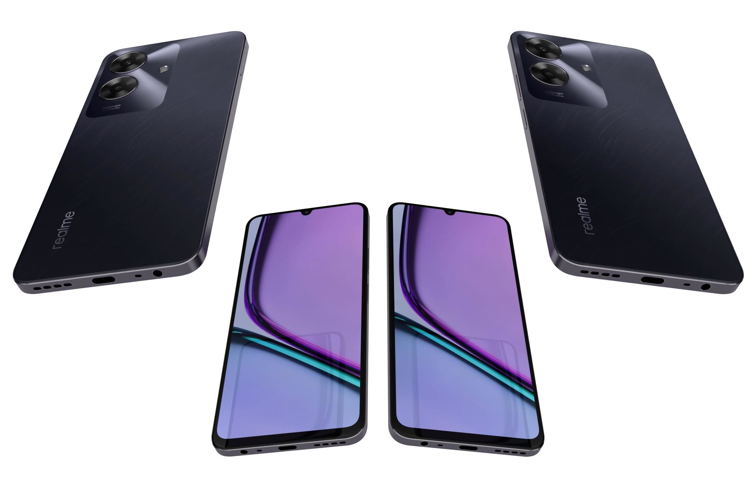 Realme C61 Marble Black  India  3D model_4