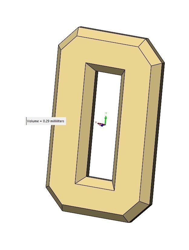Chamfered NBA font numbers set 3D print model_12