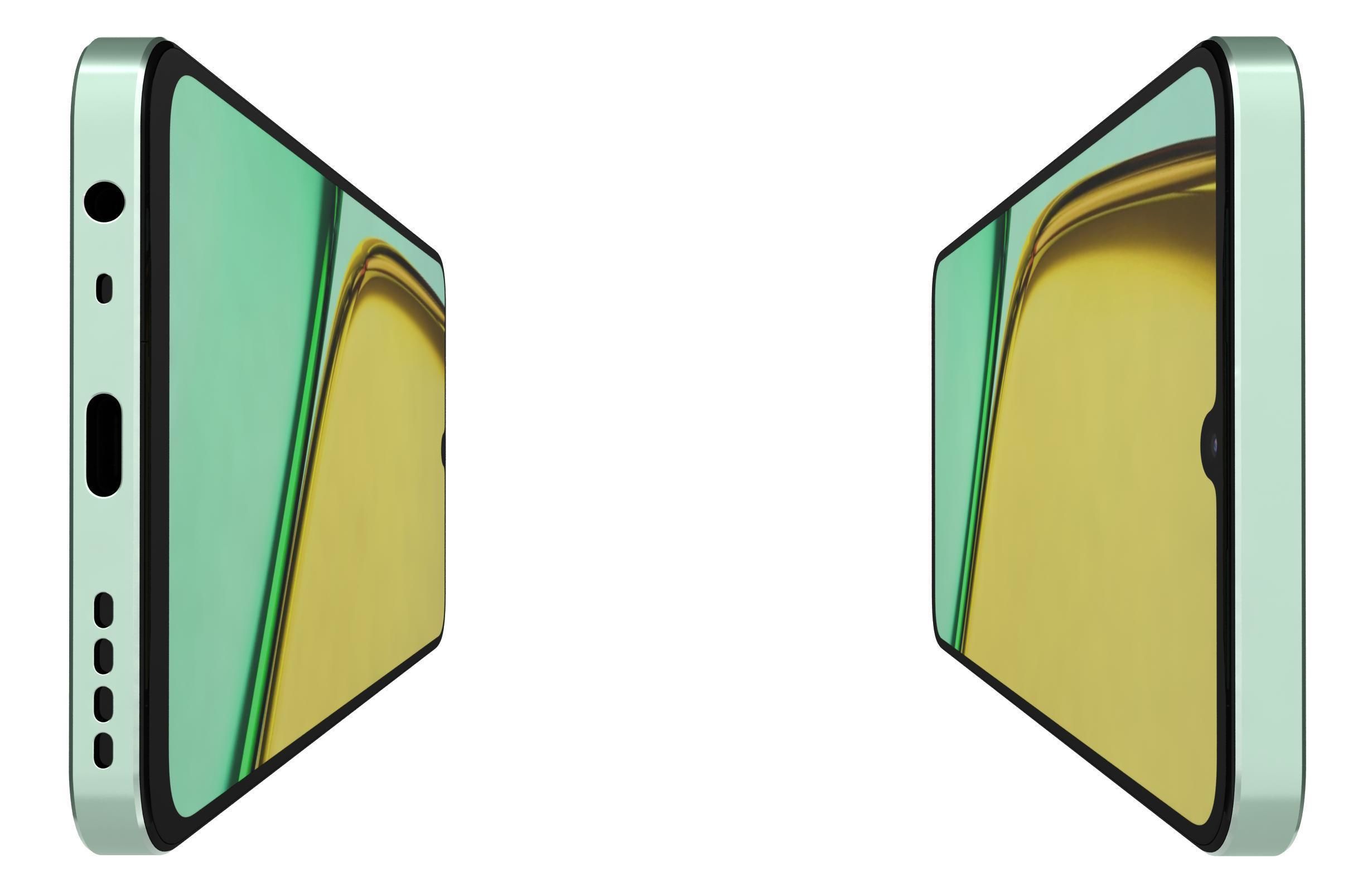 Realme C61 Marble Black and Safari Green  India 3D model_9