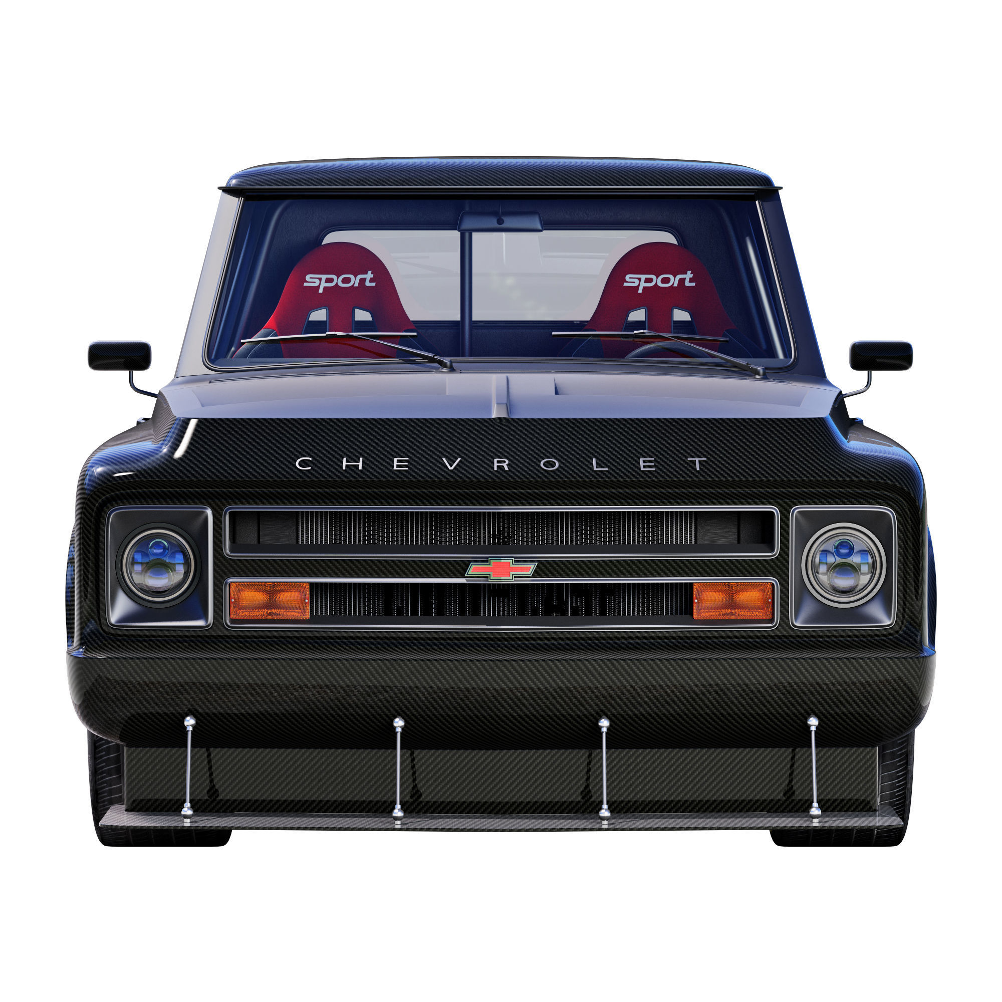 Chevrolet C10 1967 racing 3D model_3