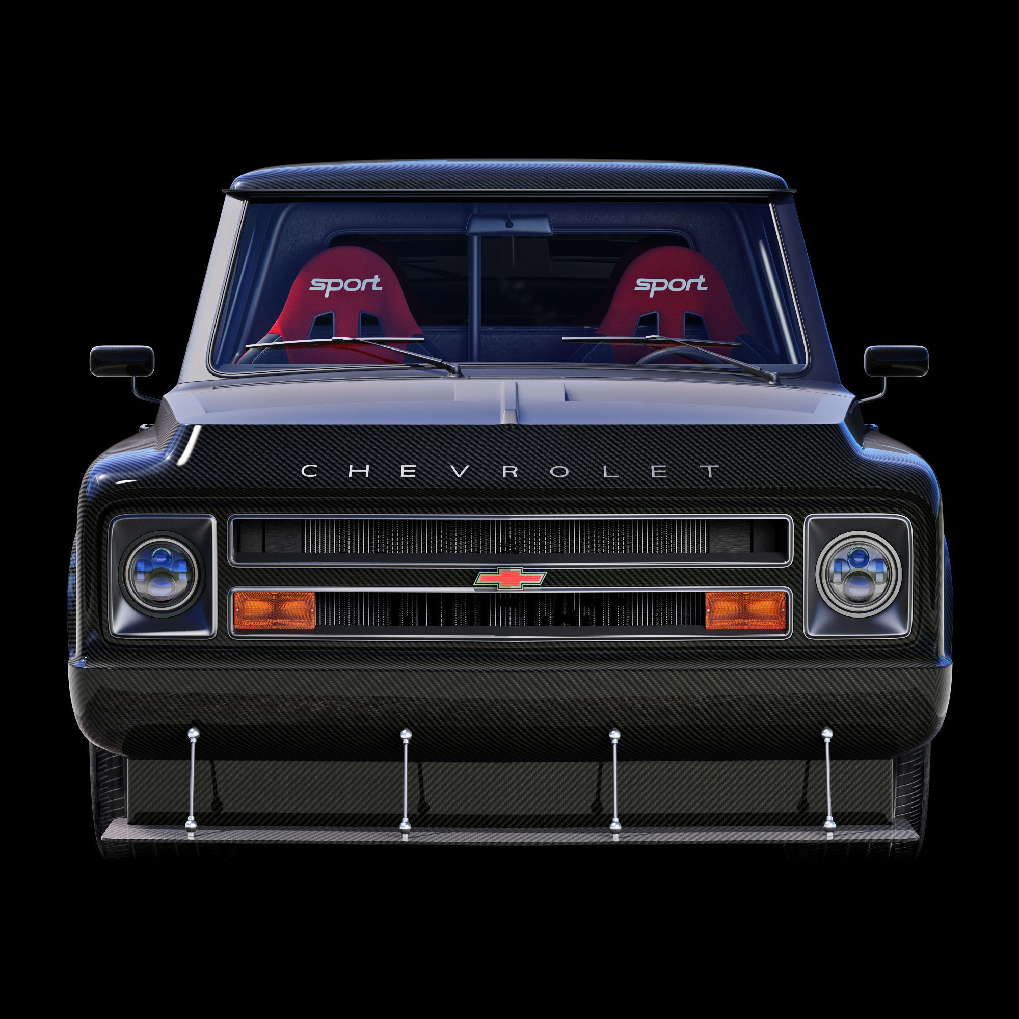 Chevrolet C10 1967 racing 3D model_12