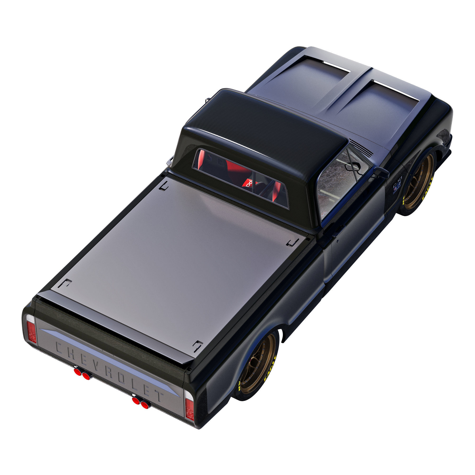 Chevrolet C10 1967 racing 3D model_8