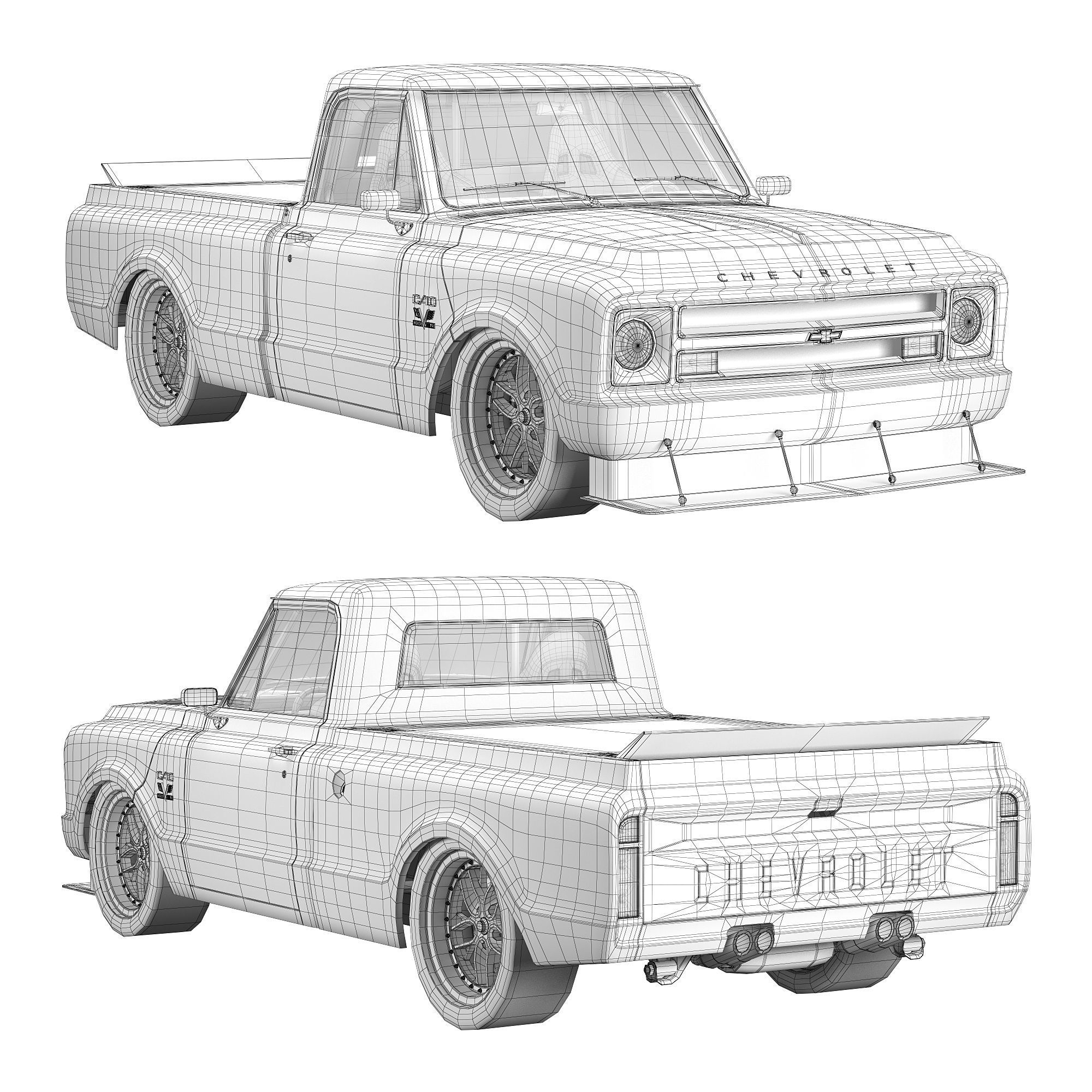 Chevrolet C10 1967 racing 3D model_18