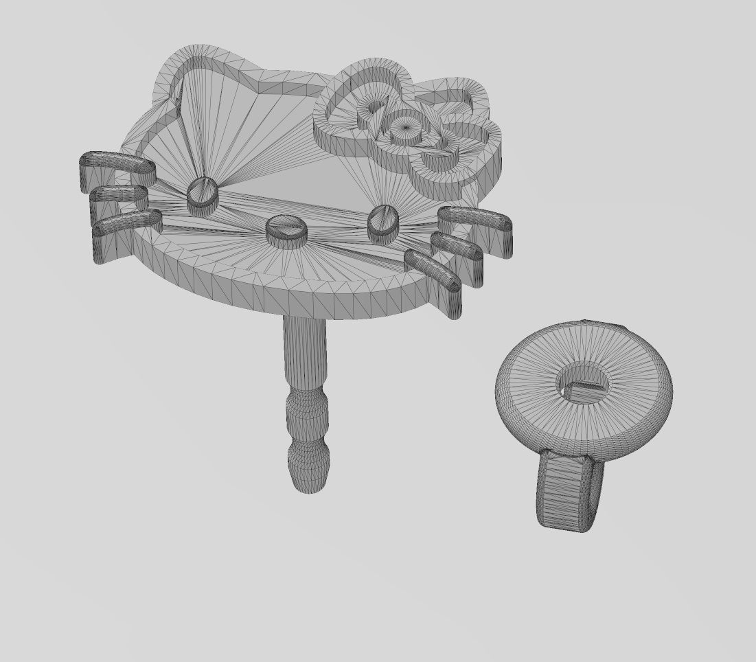 Hello kitty enamel stud earring 3D print model_14