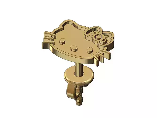 Hello kitty enamel stud earring