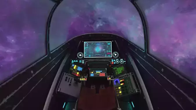 Spaceship interior Free low-poly 3D model