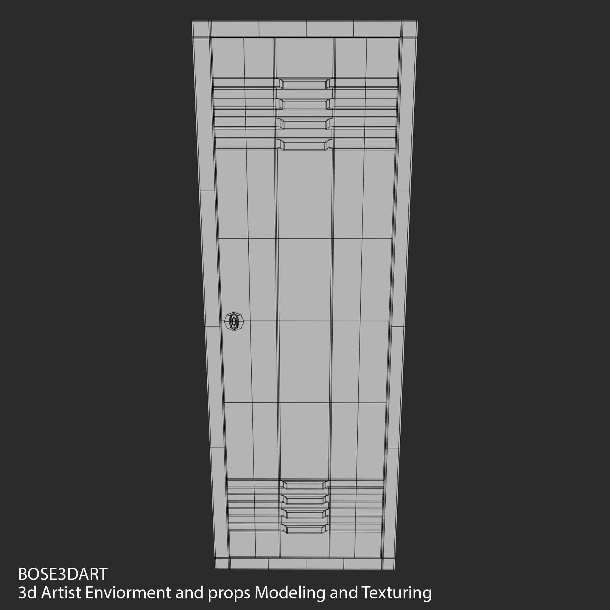 Locker Low-poly 3D model_3