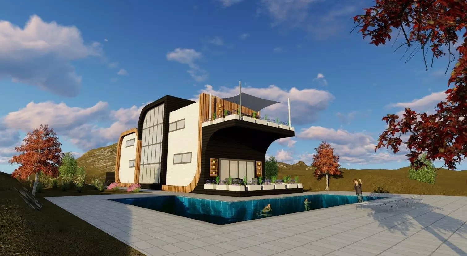 a villa project 3D model_0