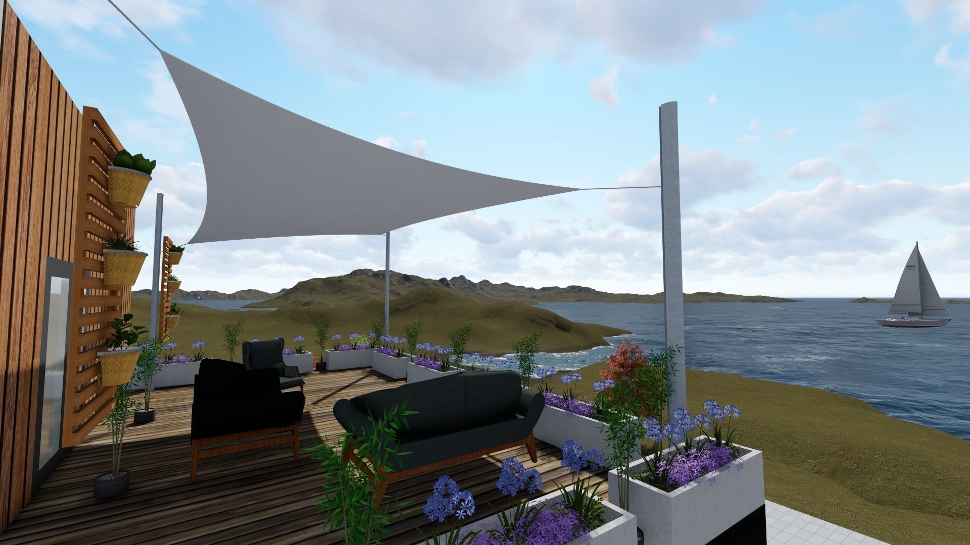 a villa project 3D model_2