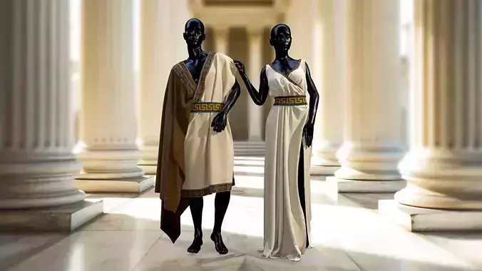 Ancient Greece Man and Woman 3D model