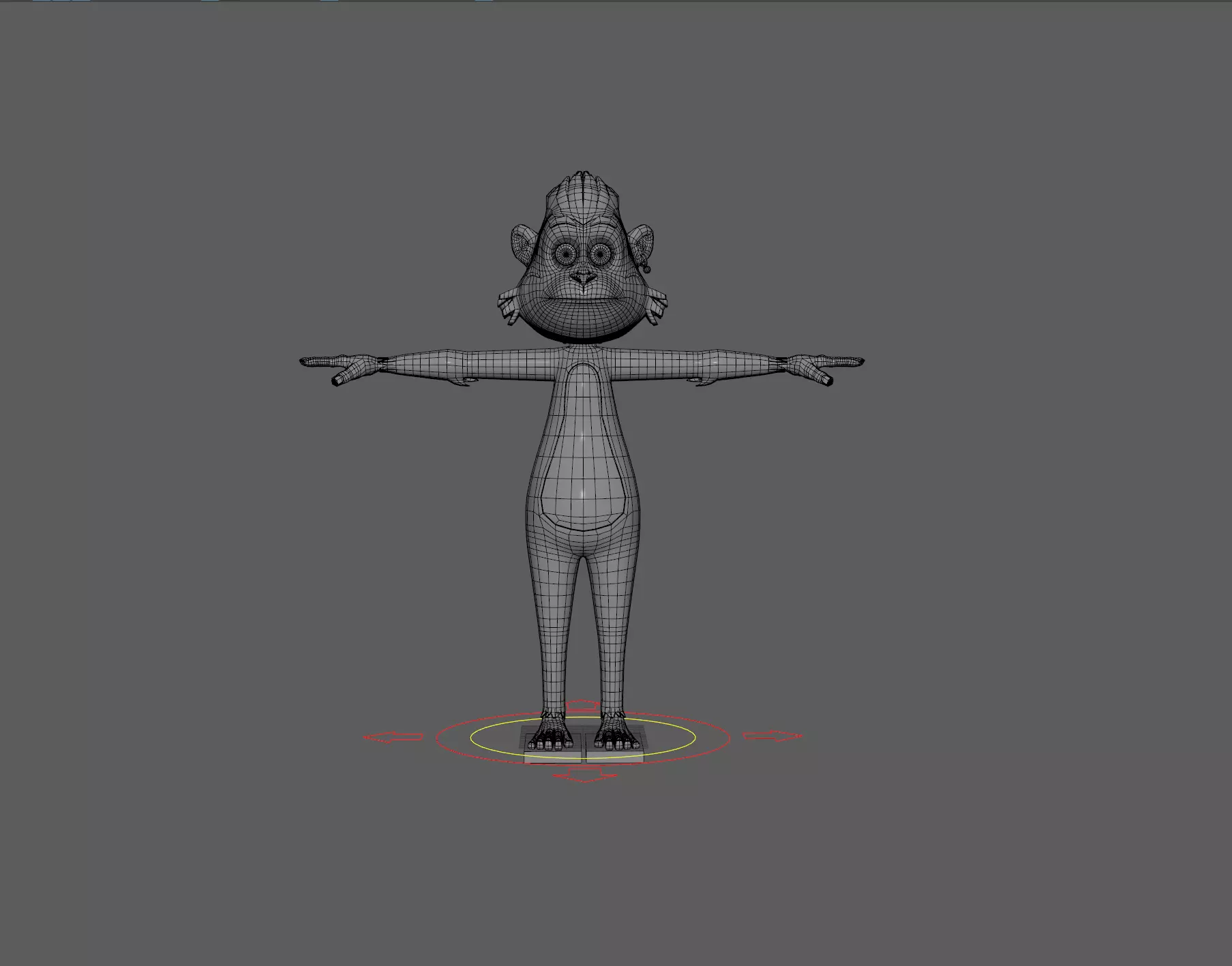 Monkey Rigged Low-poly 3D model_0