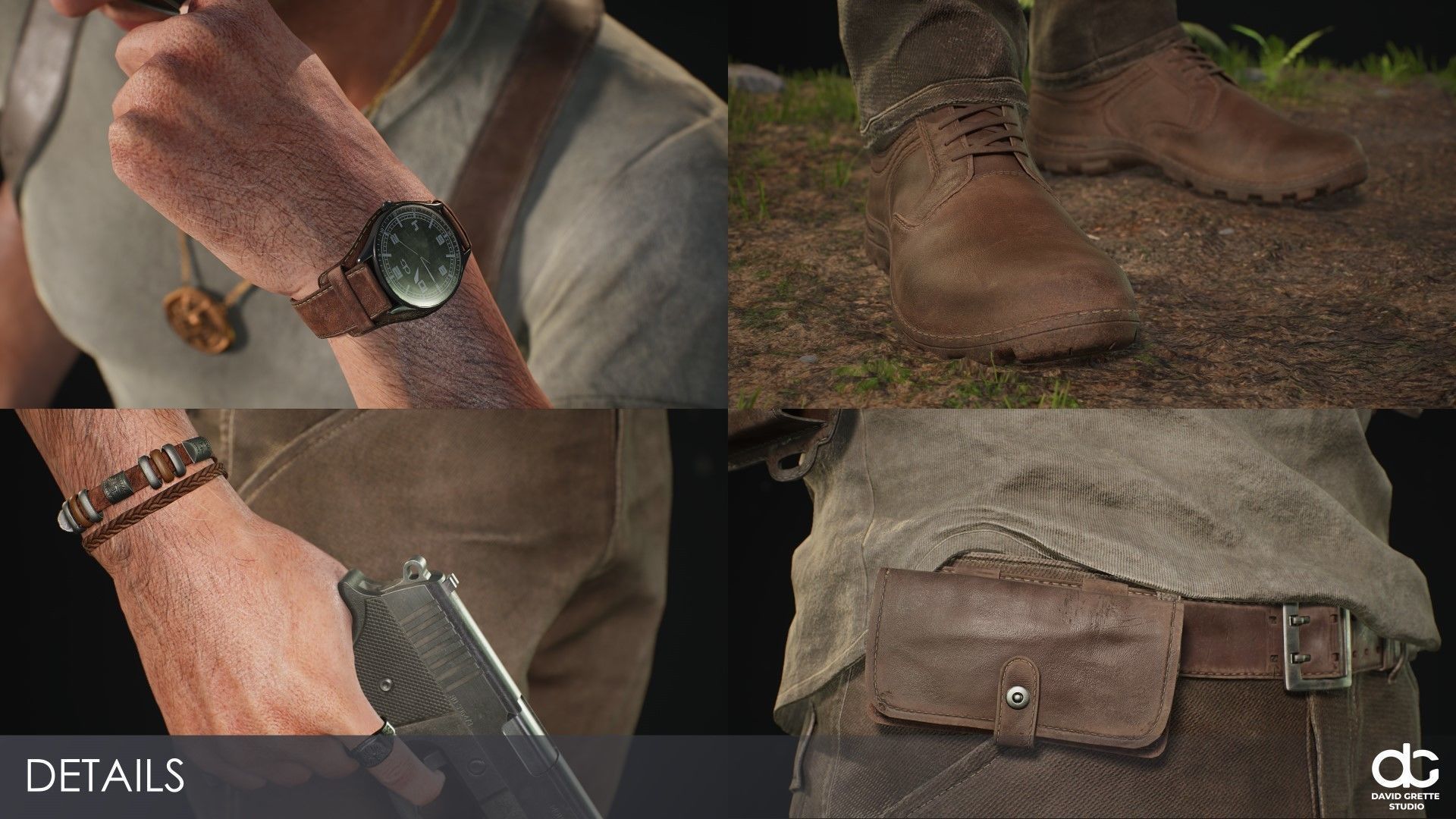 Adventure Character Thomas from Pack 1 Low-poly 3D model_6