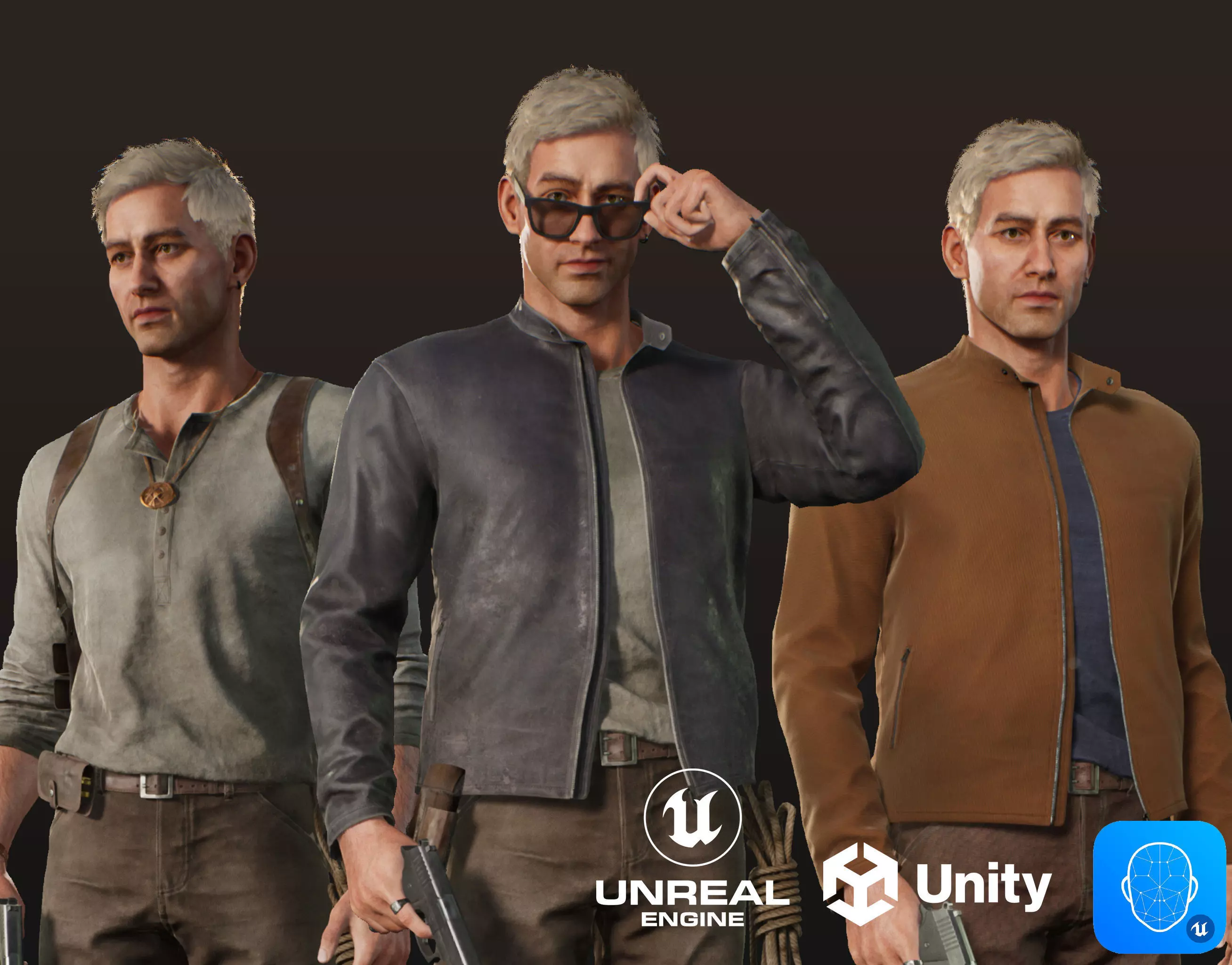 Adventure Character Thomas from Pack 1 Low-poly 3D model_0