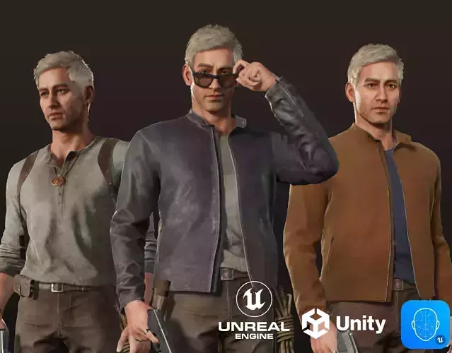 Adventure Character Thomas from Pack 1 Low-poly 3D model