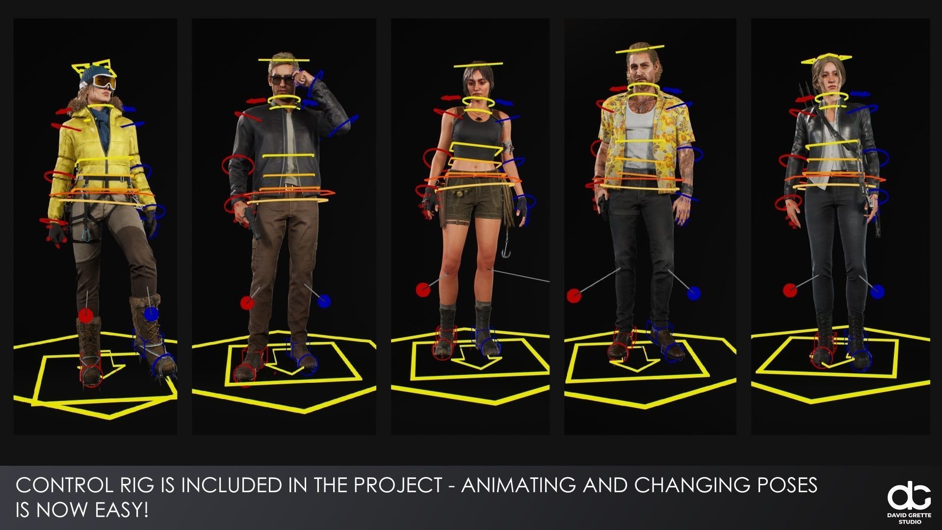 Adventure Character Thomas from Pack 1 Low-poly 3D model_19