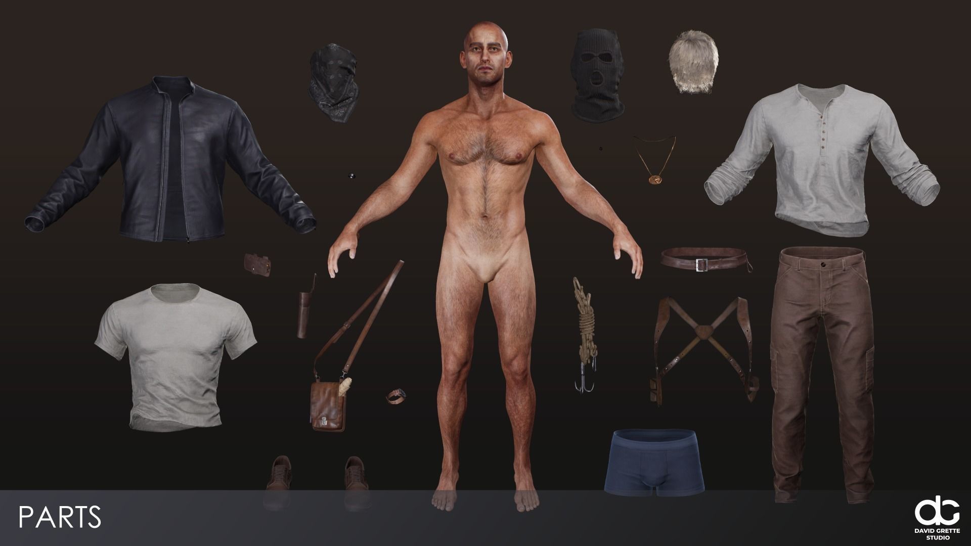 Adventure Character Thomas from Pack 1 Low-poly 3D model_10