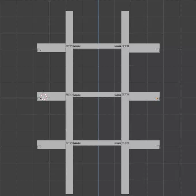 Shelving for warehouse 3D model