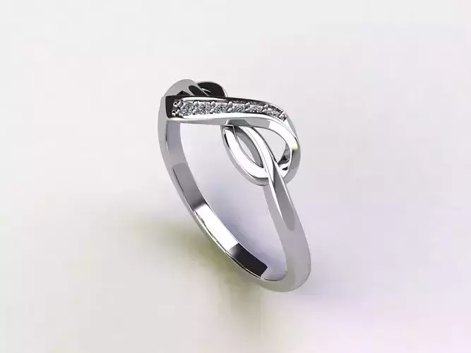 Infinity ring with stone band 