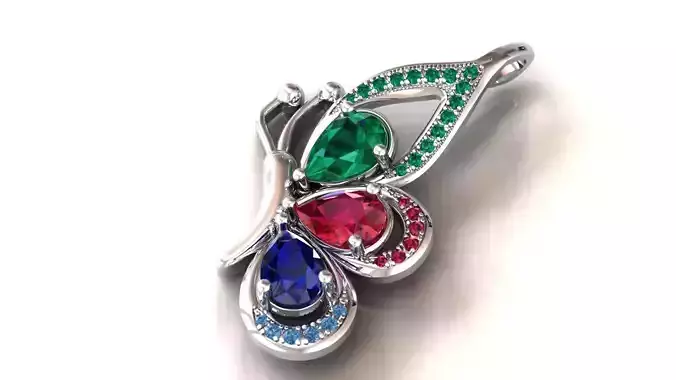 Butterfly jewelry pendant