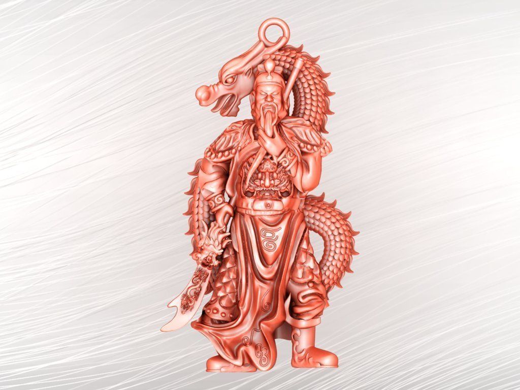 Guan Yu Pendant - N628534 3D print model_3