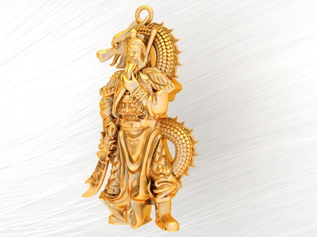 Guan Yu Pendant - N628534 3D print model_2