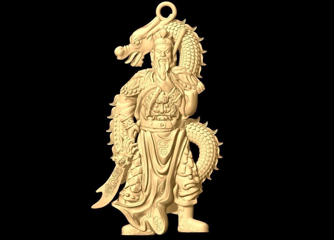 Guan Yu Pendant - N628534 3D print model_11