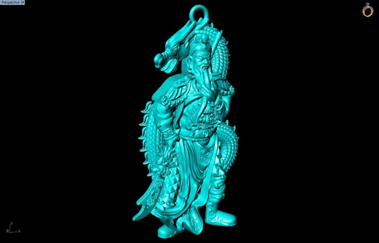 Guan Yu Pendant - N628534 3D print model_14