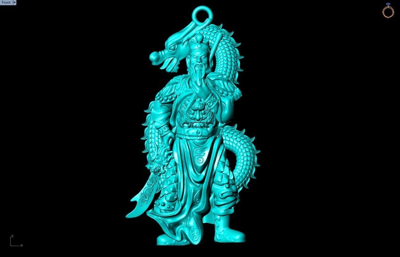 Guan Yu Pendant - N628534 3D print model_13