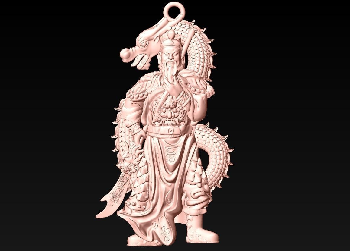 Guan Yu Pendant - N628534 3D print model_10