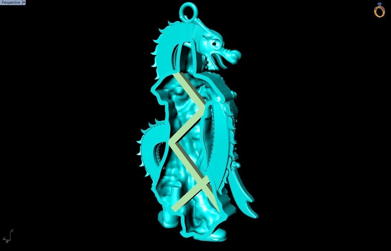 Guan Yu Pendant - N628534 3D print model_7