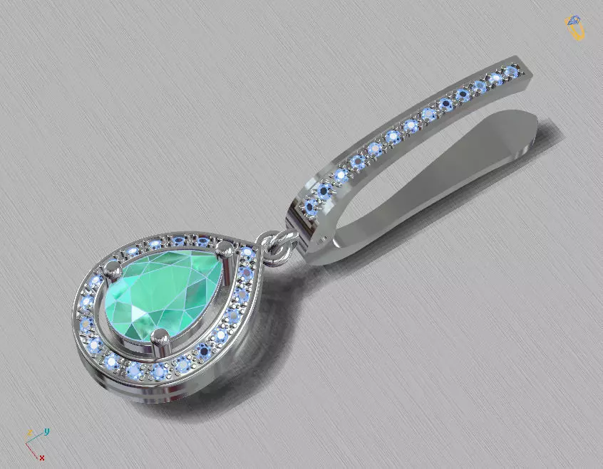 Teardrop jewelry earrings 3D print model