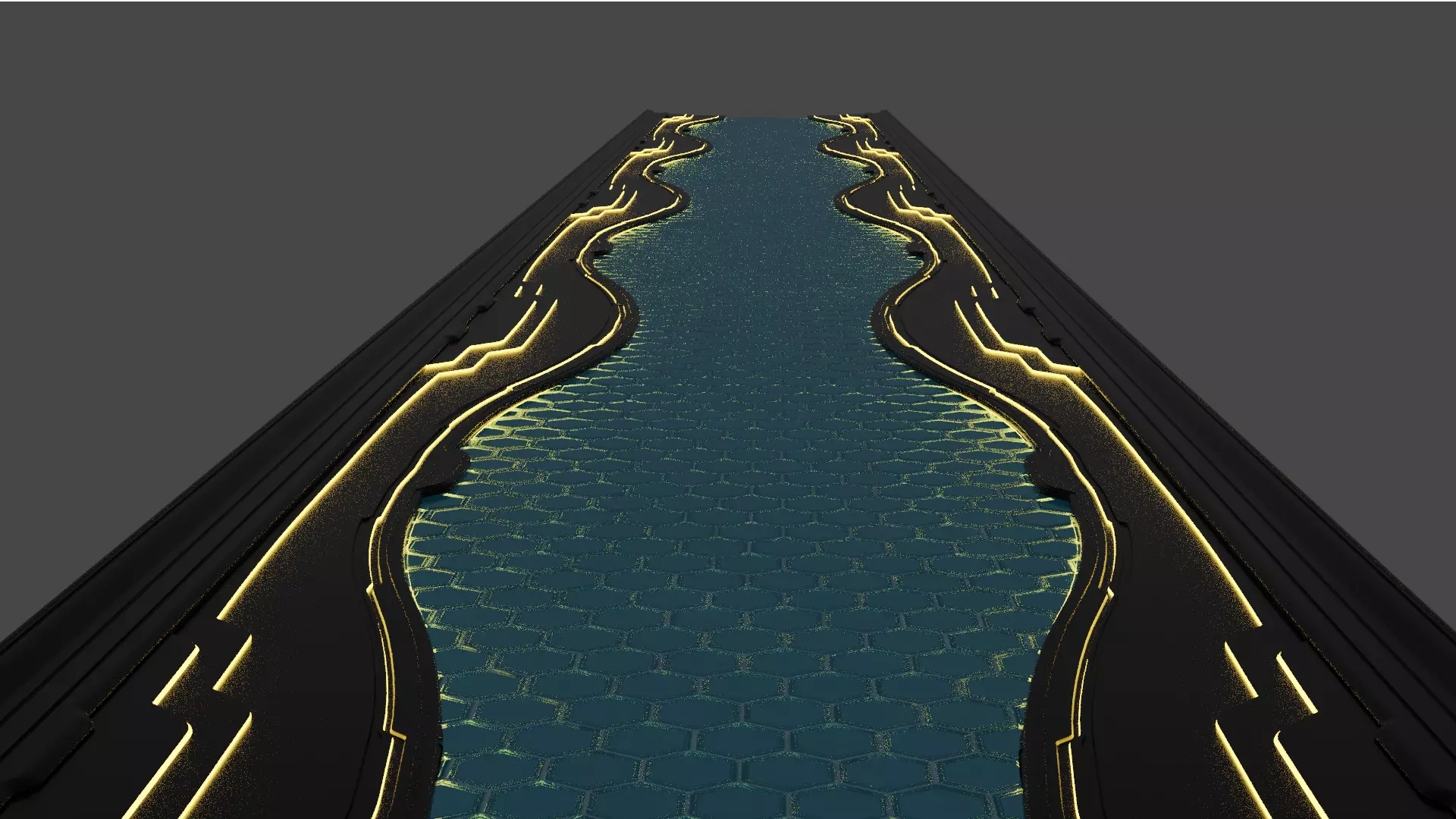 Sci-fi Walkway Path 3D model