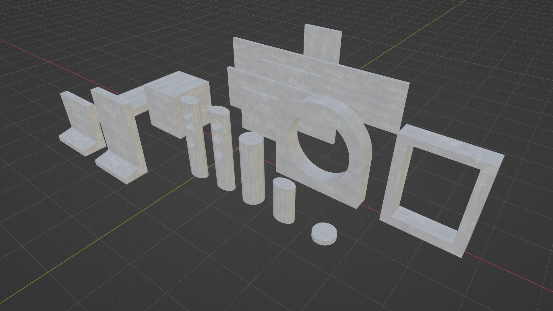 BDSM Concrete Props Low-poly 3D model_4