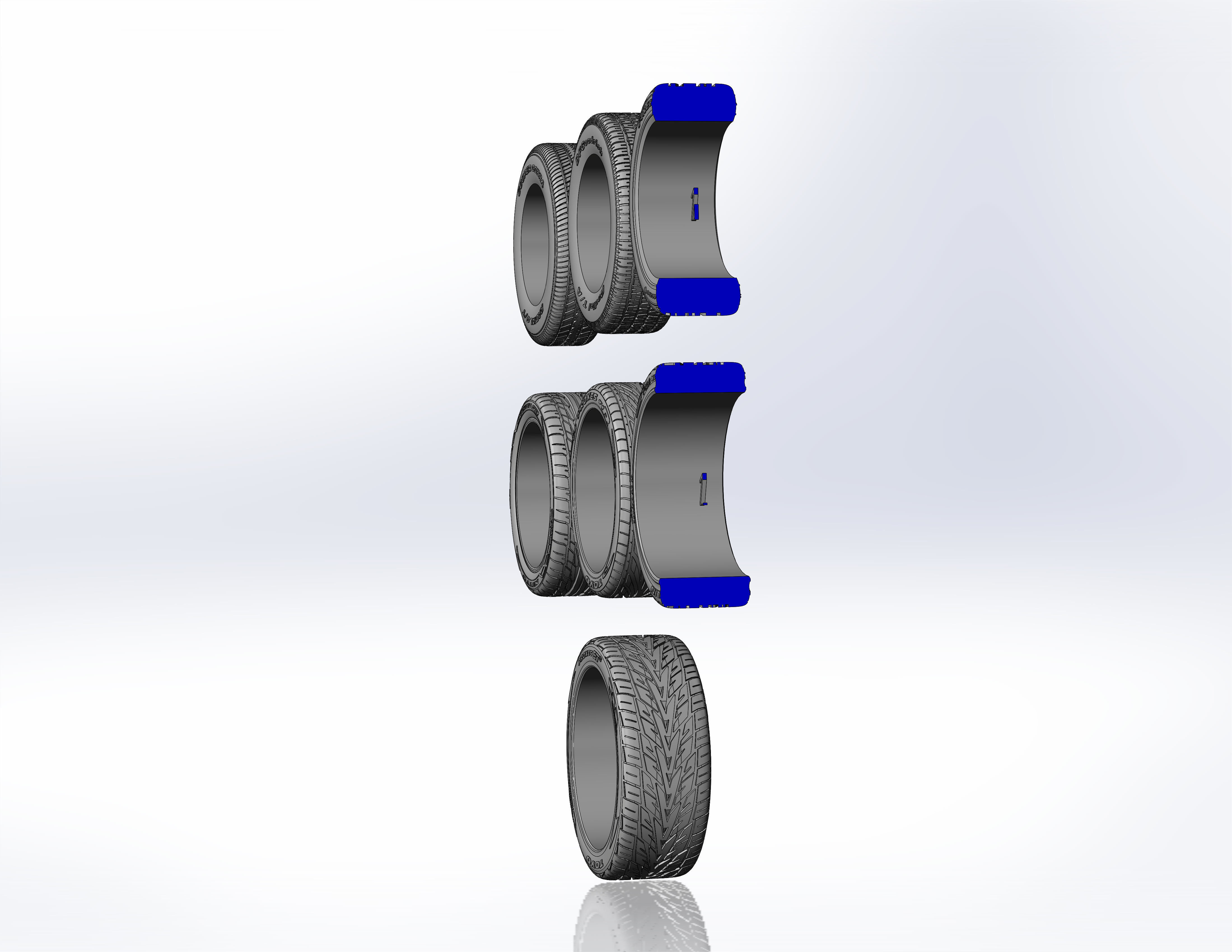 Set of tyres for scale models 3D print model_13