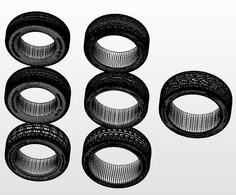 Set of tyres for scale models 3D print model_17