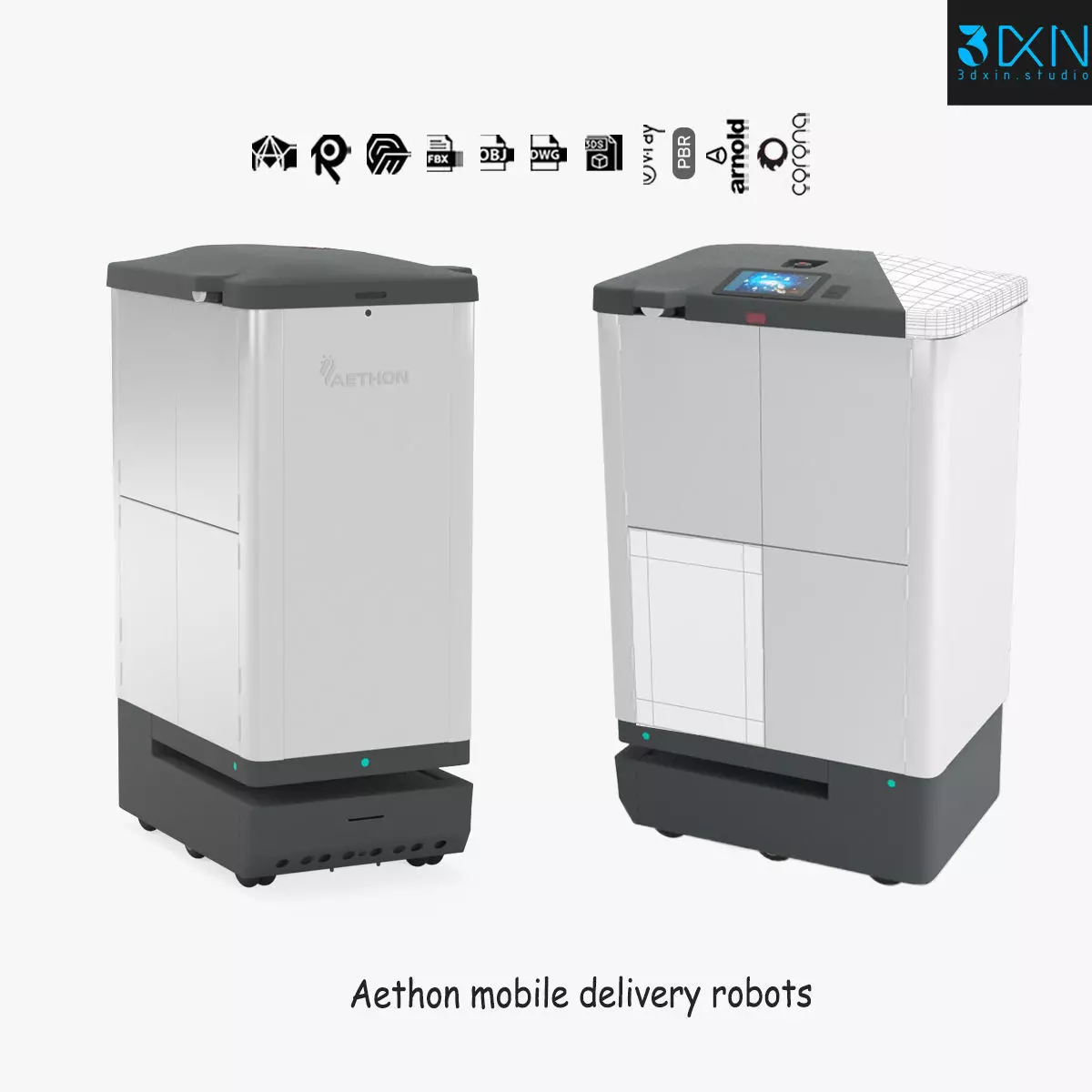 Aethon mobile delivery robots 3D model_0