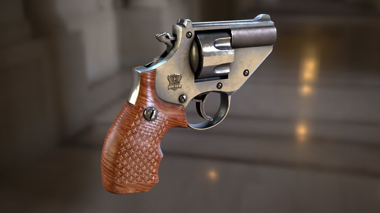 Toy Revolver 3D model_5