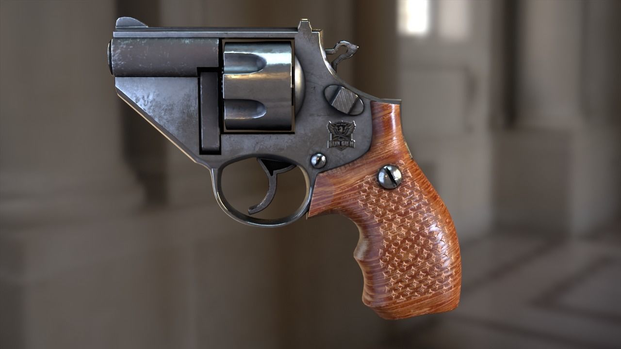 Toy Revolver 3D model_3