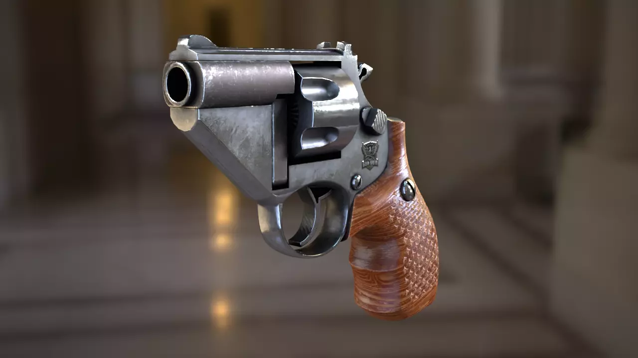 Toy Revolver 3D model_0