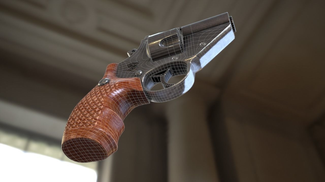 Toy Revolver 3D model_7