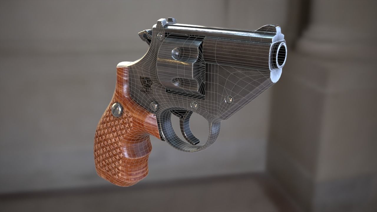 Toy Revolver 3D model_6