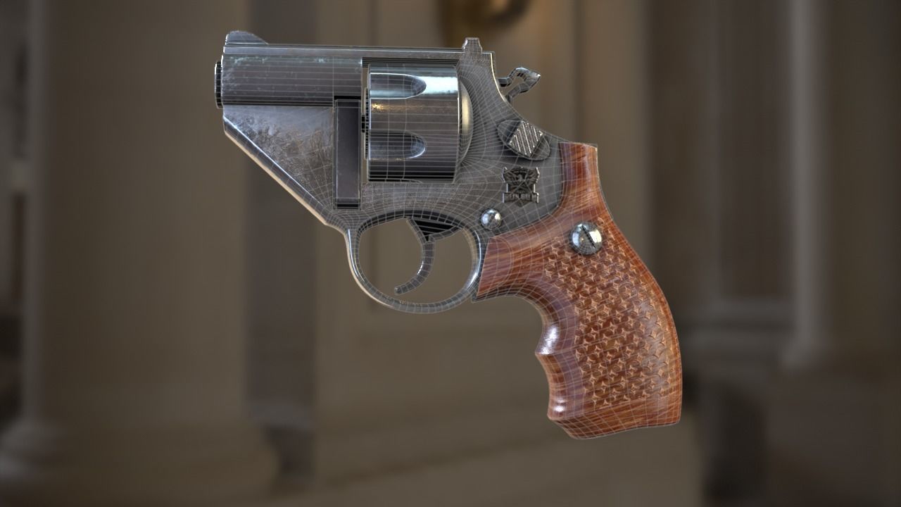 Toy Revolver 3D model_8