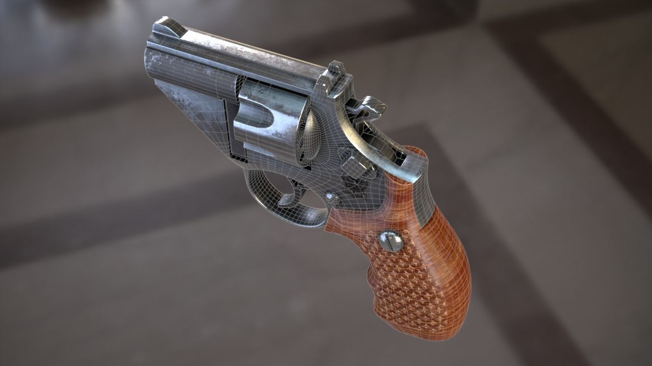 Toy Revolver 3D model_9