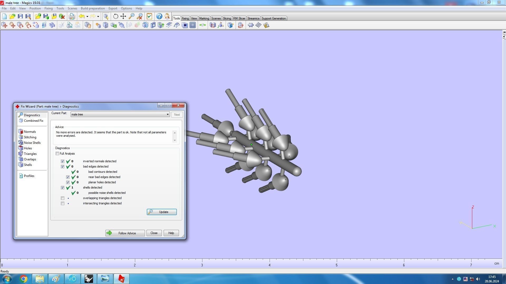 Clash one Row Necklace 3D print model_20