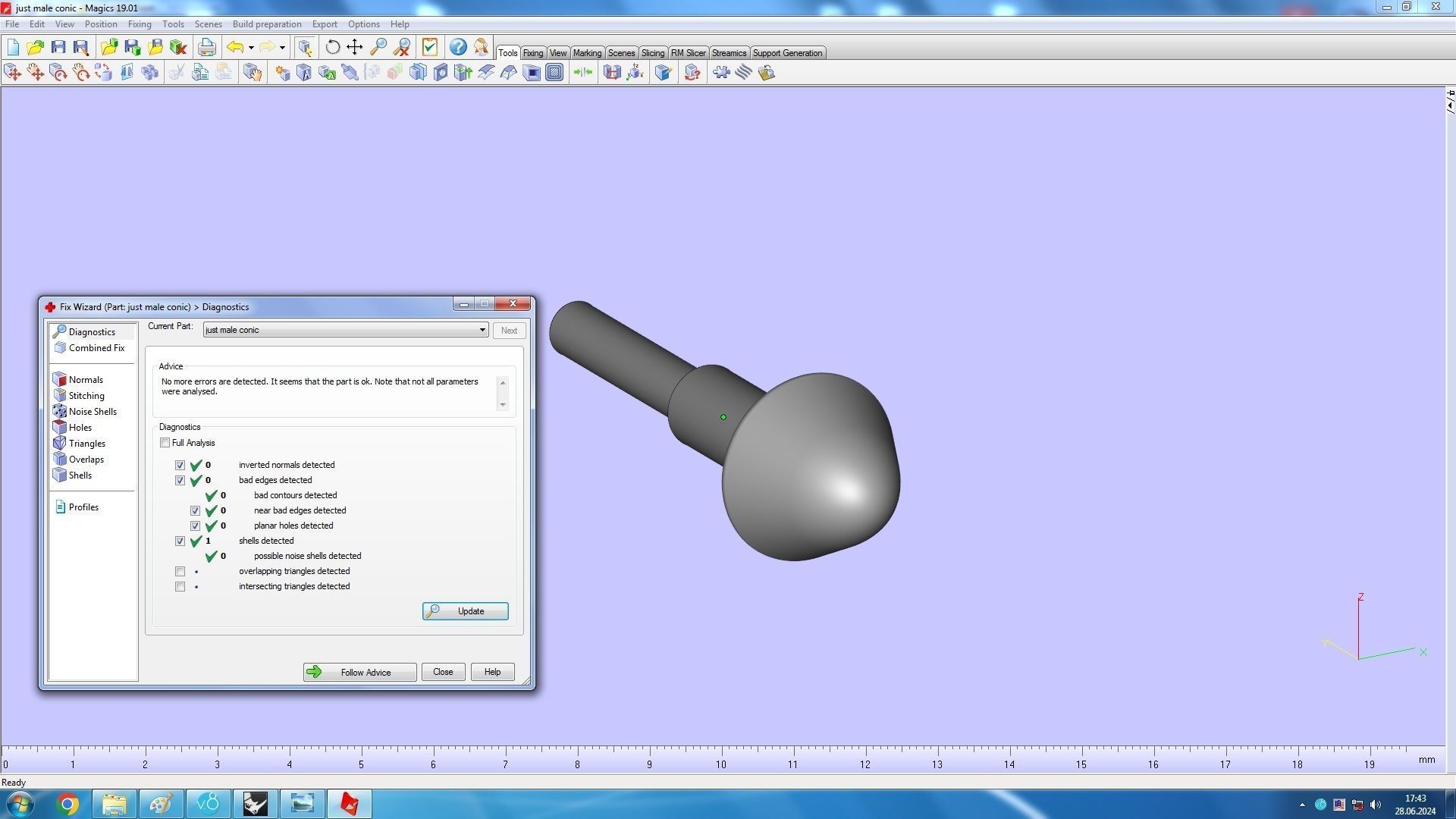 Clash one Row Necklace 3D print model_24