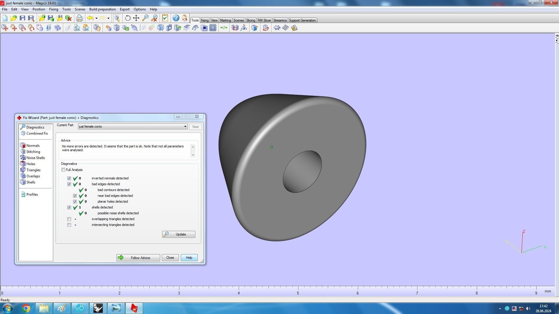 Clash one Row Necklace 3D print model_23
