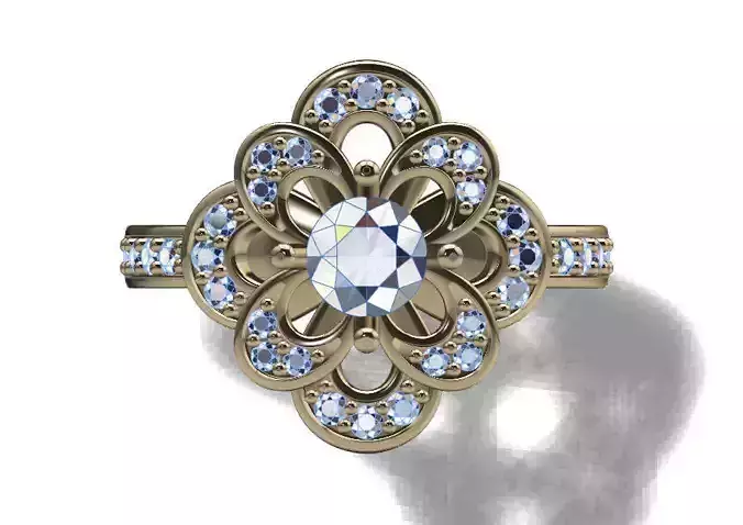 Fashion ring 3D print model