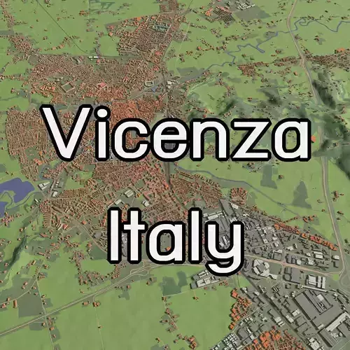 Vicenza Italy - city and urban 3D model