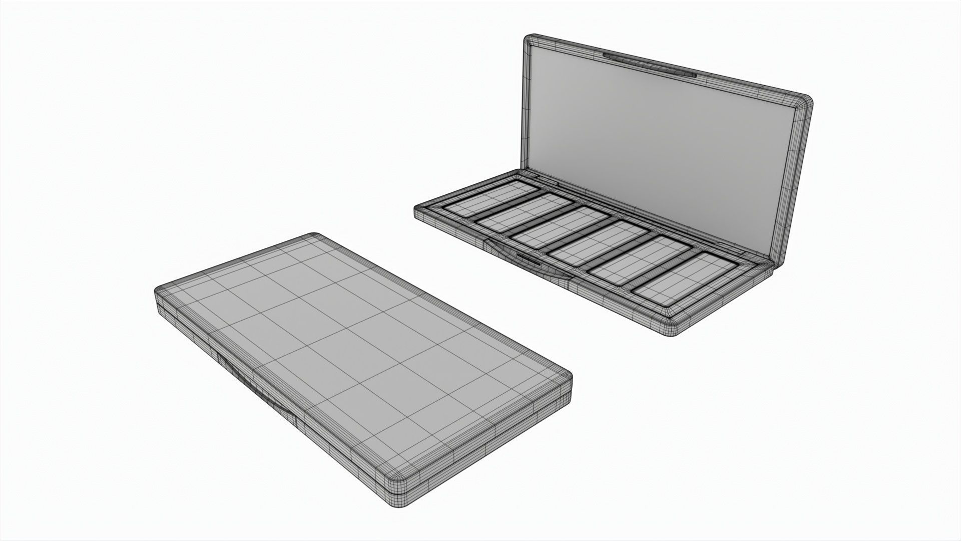 Eyeshadow Palette 6 Shadows Urban Decay Naked 2 3D model_6