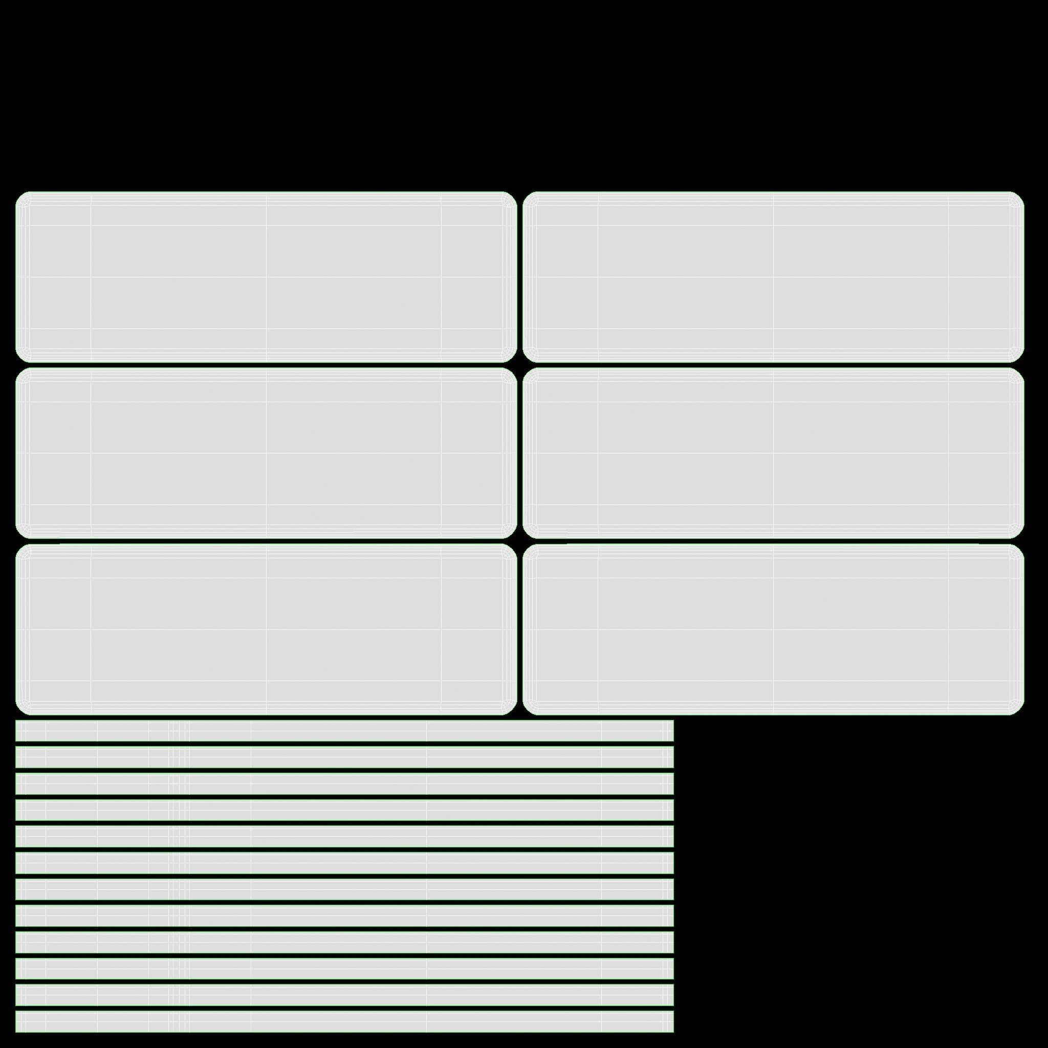 Eyeshadow Palette 6 Shadows Urban Decay Naked 2 3D model_11